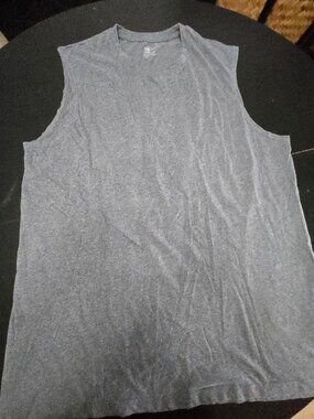 Harbor Bay by DXL Moisture-Wicking Muscle T-Shirt Gray Heather 3XLT Big Tall
